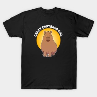 Cute Crazy Capybara Girl T-Shirt